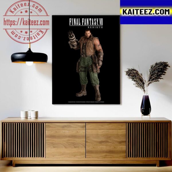New Poster For Barret Wallace In Final Fantasy VII Rebirth Art Decor Poster Canvas