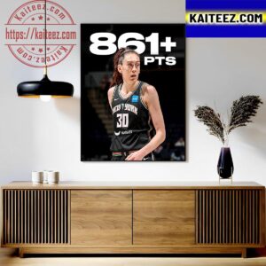New York Liberty Breanna Stewart Is The WNBA Record For Most Points In A Single Season Art Decor Poster Canvas