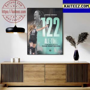 New York Liberty Sabrina Ionescu 122 All Time WNBA Single Season Three-Point Record Art Decor Poster Canvas