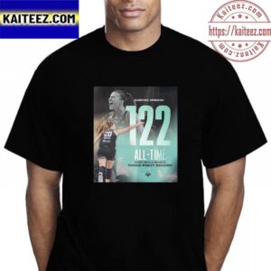New York Liberty Sabrina Ionescu 122 All Time WNBA Single Season Three-Point Record Vintage T-Shirt