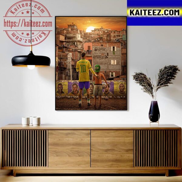 Neymar Passes Pele To Become All-Time Mens Top Scorer Of Brazil Art Decor Poster Canvas