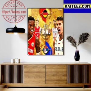 Official Poster 2023 FIBA World Cup Final Is Set Germany Vs Serbia Art Decor Poster Canvas