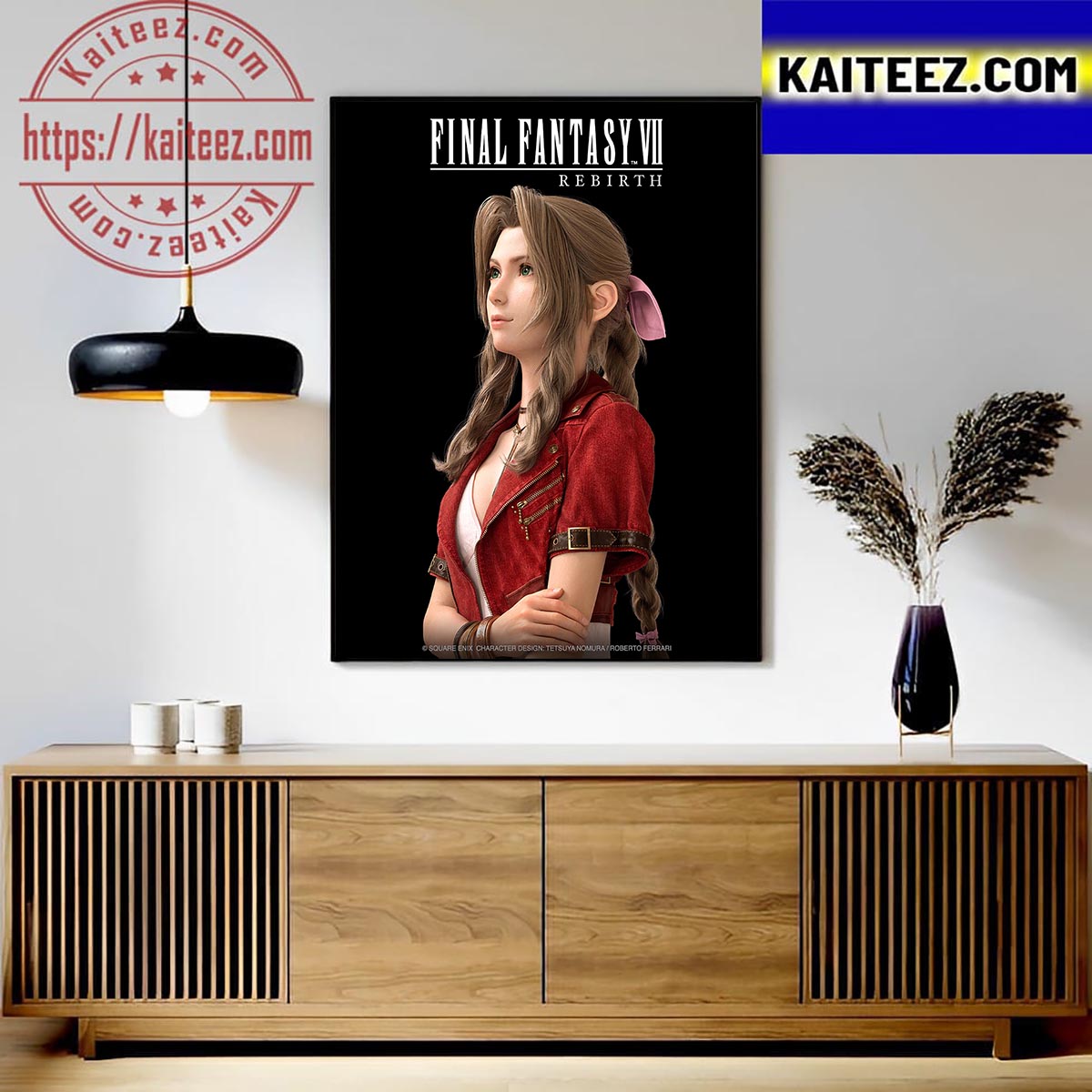 Official Poster For Aerith Gainsborough In Final Fantasy VII Rebirth Art Decor Poster Canvas