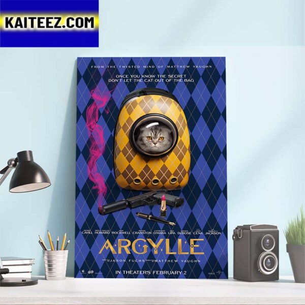 Official Poster For Argylle Of Matthew Vaughn Art Decor Poster Canvas