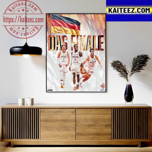 Official Poster For Deutschland at FIBA World Cup Final 2023 Art Decor Poster Canvas