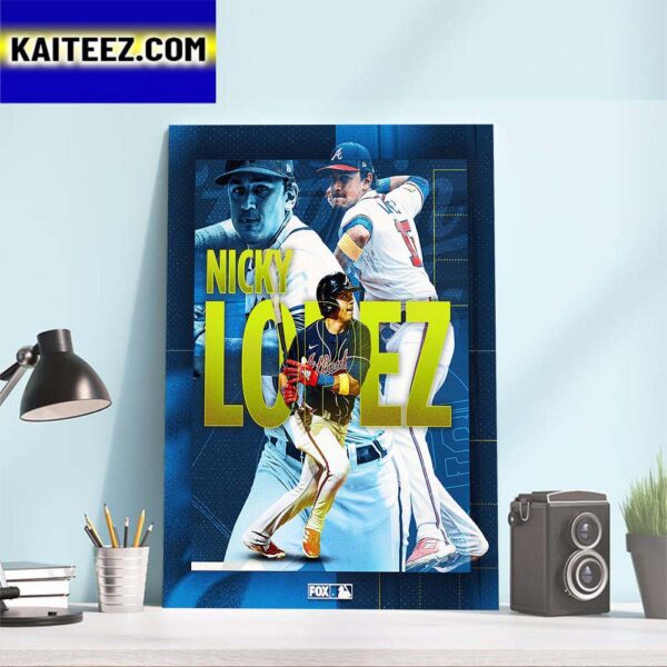 Official Poster For Nicky Lopez Of Atlanta Braves In MLB Art Decor Poster Canvas