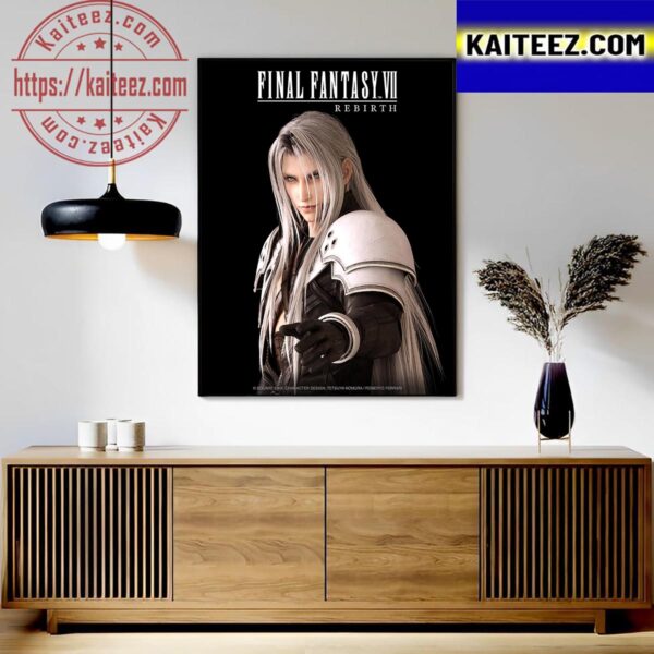 Official Poster For Sephiroth In Final Fantasy VII Rebirth Art Decor Poster Canvas