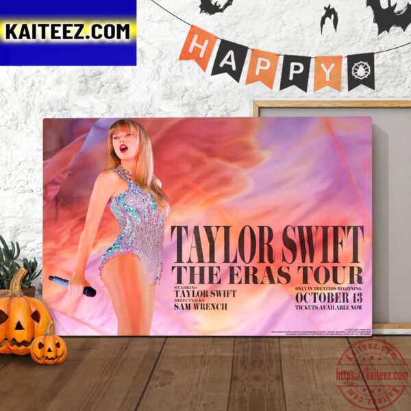 Official Poster For Taylor Swift On The Eras Tour Concert Film In Cinemas October 13th 2023 Art Decor Poster Canvas