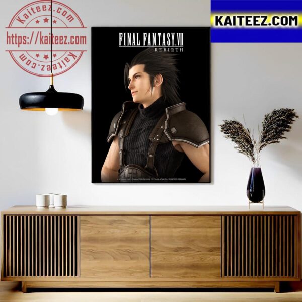 Official Poster For Zack Fair In Final Fantasy VII Rebirth Art Decor Poster Canvas