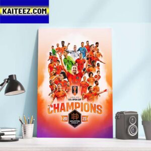 Official Poster Houston Dynamo Are Lamar Hunt US Open Cup Champions 2023 Art Decor Poster Canvas