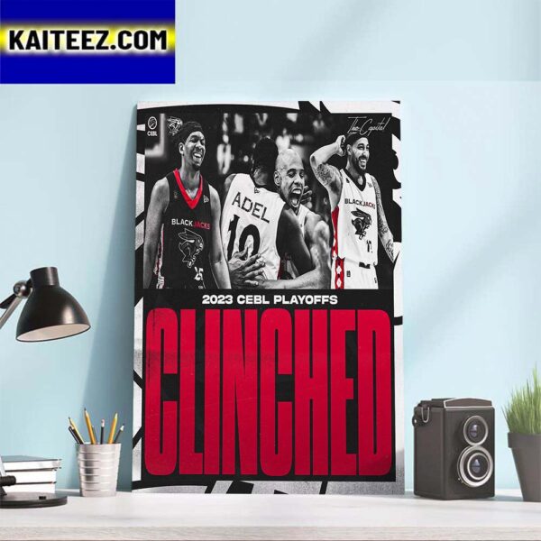 Ottawa BlackJacks Clinched 2023 CEBL Playoffs Art Decor Poster Canvas