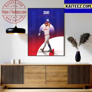 Philadelphia Phillies Bryce Harper 300 Home Runs In MLB Art Decor Poster Canvas