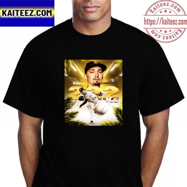 San Diego Padres Blake Snell 222 Ks Career Season High Vintage T-Shirt