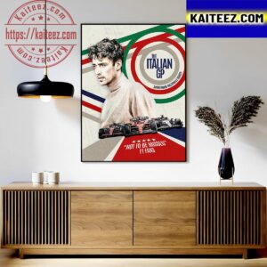 Scuderia Ferrari F1 Team Charles Leclerc At Monza For The Italian GP Art Decor Poster Canvas