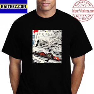 Scuderia Ferrari Race Week Poster At Suzuka Japanese GP Vintage T-Shirt