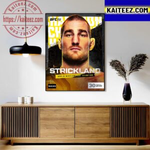 Sean Strickland Become The New World Middleweight Champion At UFC 293 Art Decor Poster Canvas