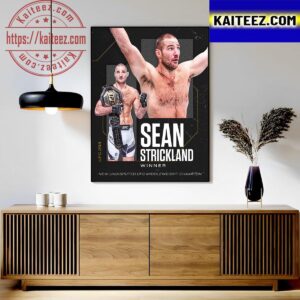 Sean Strickland Is The New UFC Middleweight Champion At UFC 293 Art Decor Poster Canvas