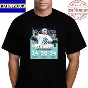 Seattle Kraken Vince Dunn Career Bests Set In 2022-23 Season Vintage T-Shirt