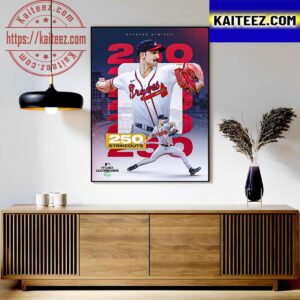 Spencer Strider Is The First Pitcher To 250 Strikeouts in This MLB Season Art Decor Poster Canvas