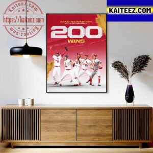 St Louis Cardinals Adam Wainwright 200 Career Wins In MLB Art Decor Poster Canvas