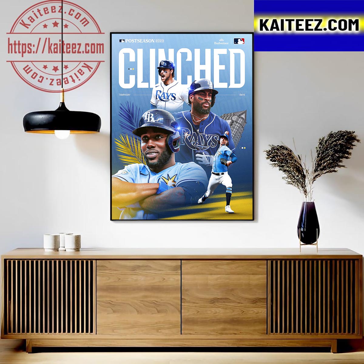 Tampa Bay Rays Clinched To The 2023 MLB Postseason For The 5th Straight Season Art Decor Poster Canvas