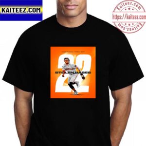 Thairo Estrada Career High with 22 Stolen Bases With San Francisco Giants In MLB Vintage T-Shirt