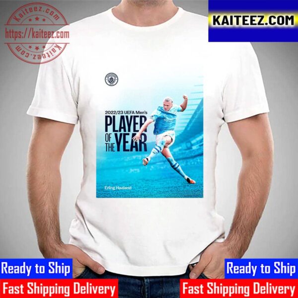 The 2022-23 UEFA Mens Player Of The Year Is Erling Haaland Of Manchester City Vintage T-Shirt