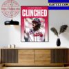 The Atlanta Braves Become The First Team Clinched 2023 MLB Playoffs Art Decor Poster Canvas