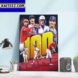The Atlanta Braves Have Reached The 100-Win Mark For The Second Consecutive Season Art Decor Poster Canvas