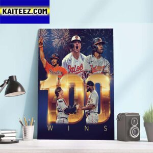 The Baltimore Orioles Have Won 100 Games For The Sixth Time In Franchise History Art Decor Poster Canvas
