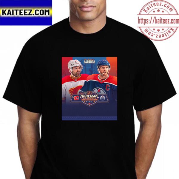 The Battle Of Alberta 2023 NHL Heritage Classic Vintage T-Shirt