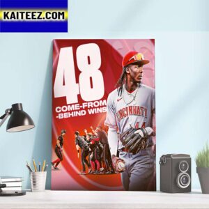 The Cincinnati Reds 48th Come-From-Behind Wins Art Decor Poster Canvas