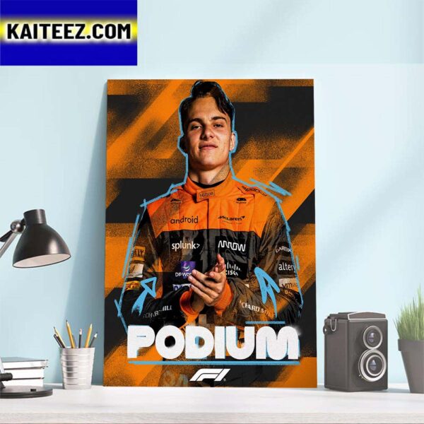 The First F1 Podium For Oscar Piastri Of McLaren F1 Team At Suzuka Japanese GP Art Decor Poster Canvas