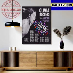 The GUTS World Tour Official Poster By Olivia Rodrigo Art Decor Poster Canvas