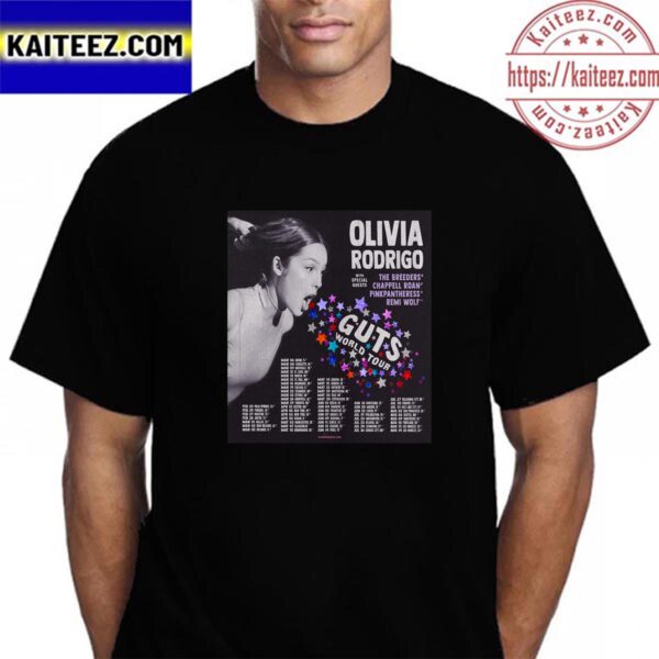 The GUTS World Tour Official Poster By Olivia Rodrigo Vintage T-Shirt