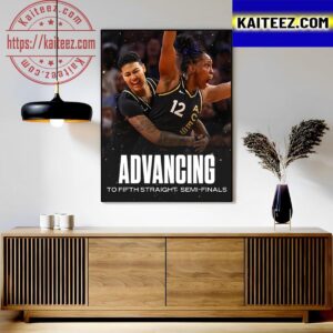 The Las Vegas Aces Advancing To Fifth Straight Semi-Finals In WNBA Art Decor Poster Canvas