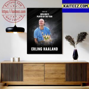 The UEFA Mens Player Of The Year For 2022-23 Season Winner Is Erling Haaland Art Decor Poster Canvas