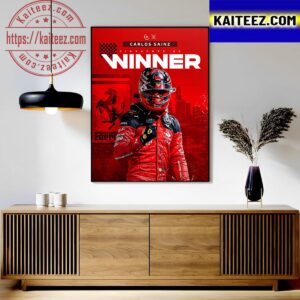 The Winner Of F1 Singapore GP Is Carlos Sainz Art Decor Poster Canvas