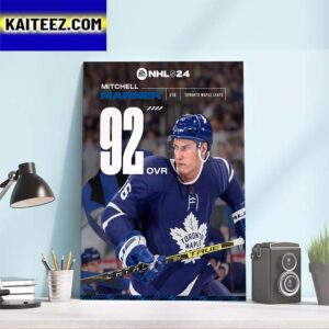 Toronto Maple Leafs Mitchell Marner In EA Sports NHL 24 Rating Art Decor Poster Canvas