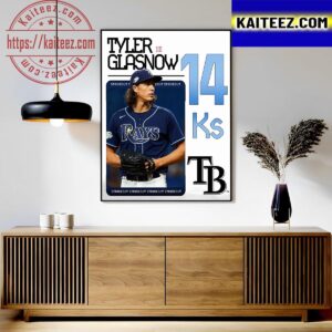 Tyler Glasnow 14 Ks With Tampa Bay Rays In MLB Art Decor Poster Canvas