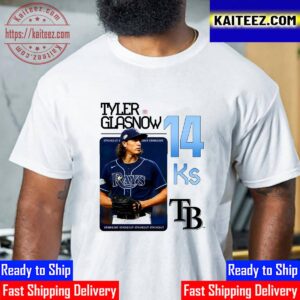Tyler Glasnow 14 Ks With Tampa Bay Rays In MLB Vintage T-Shirt