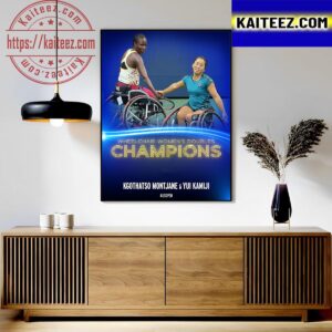 Yui Kamiji And Kgothatso Montjane Are The Wheelchair Womens Doubles Champions At US Open 2023 Art Decor Poster Canvas