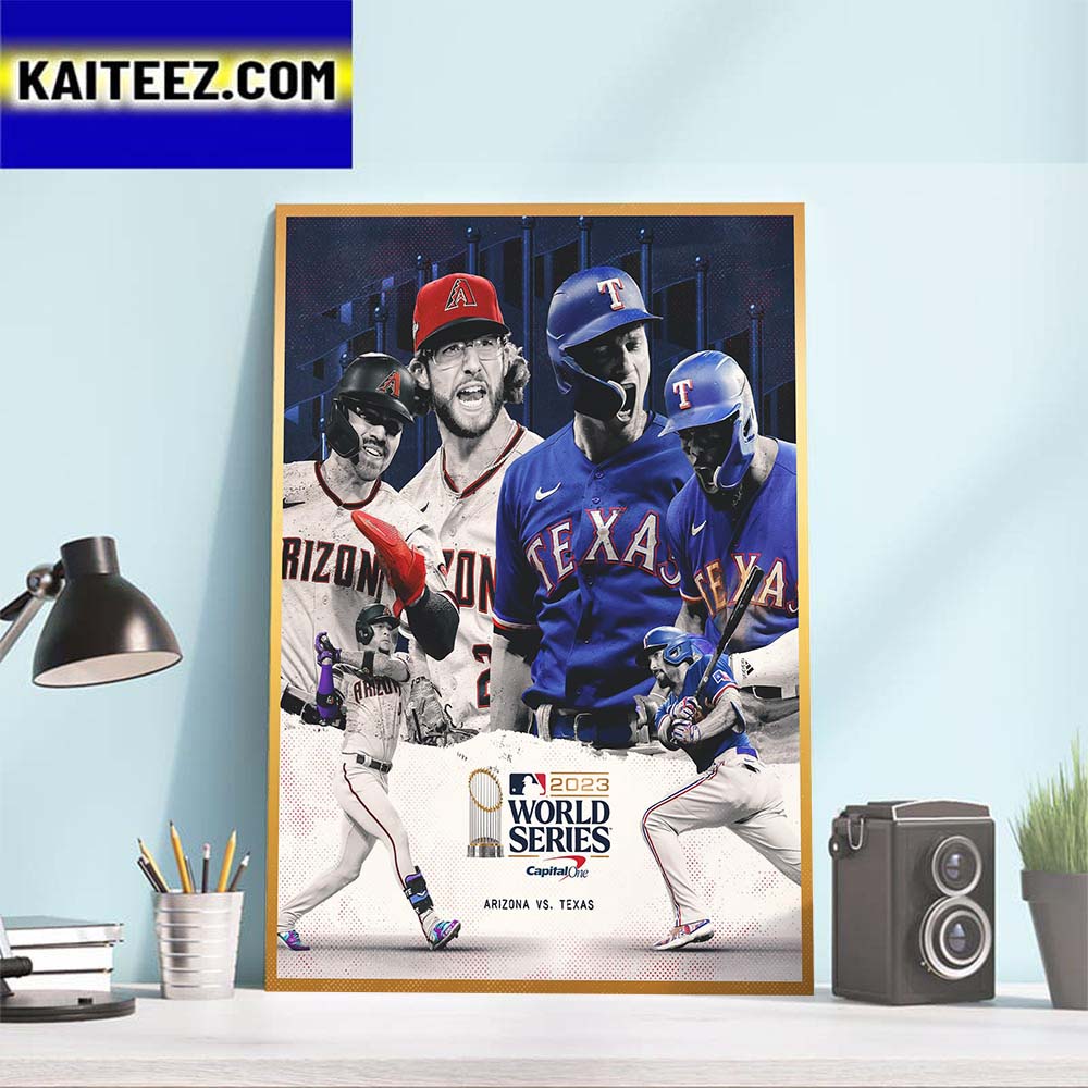 2023 MLB The World Series Is Set Arizona Diamondbacks vs Texas Rangers Art Decor Poster Canvas