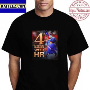 Adolis Garcia 4 Straight MLB Postseason Games With HR Vintage T-Shirt