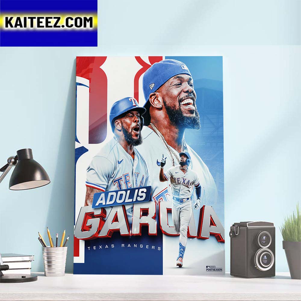 Adolis Garcia Grand Slam in MLB Postseason 2023 Art Decor Poster Canvas