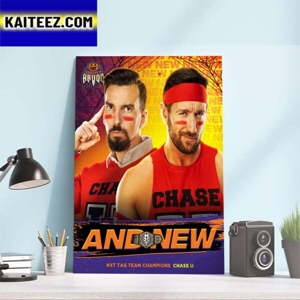 Andre Chase And Duke Hudson Are The New WWE NXT Tag Team Champions Art Decor Poster Canvas