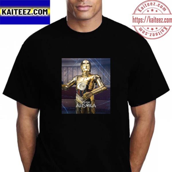 Anthony Daniels as C-3PO at Ahsoka In Star Wars Vintage T-Shirt