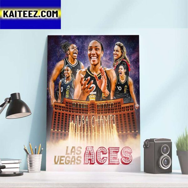 Back To Back 2022 2023 WNBA Champions Are Las Vegas Aces Art Decor Poster Canvas
