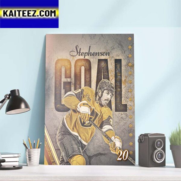 Chandler Stephenson Scores The Very First Goal Of Vegas Golden Knights 7th Season Art Decor Poster Canvas