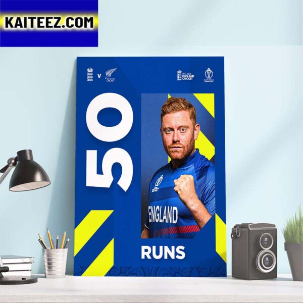 Congratulations Jonny Bairstow 50 Runs Art Decor Poster Canvas